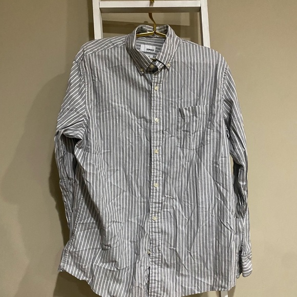 Sonoma Other - Sonoma Gray and White Striped Shirt- Mens size Large